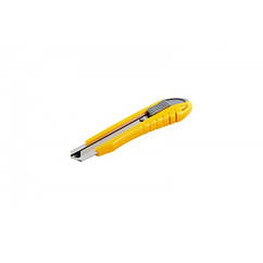 Ніж 18 мм ABS пластик з металевою напрямною кнопковий фіксатор 3 леза MASTERTOOL GM, 8578999 — 190