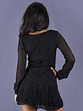 Плаття жіноче шифонове, ошатне міні М/44 р, фото 8