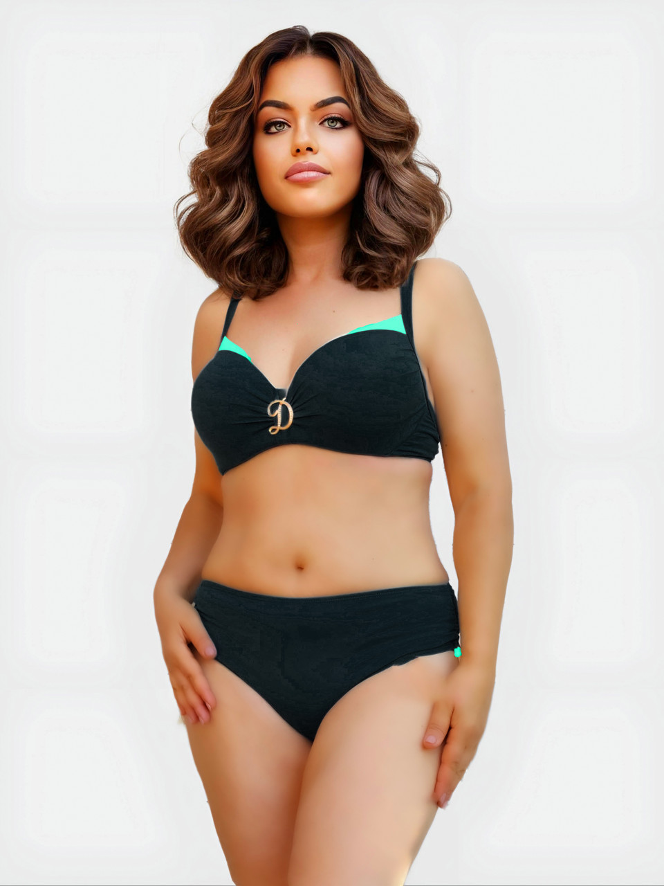 ОПТ Купальник роздільний жіночий Z.Five 068 48-56 чорний на 48 50 52 54 56 укр розмір