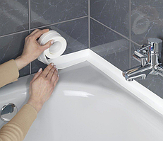 Стрічка бордюрна для ванної 38 мм x 3,2 м Білий