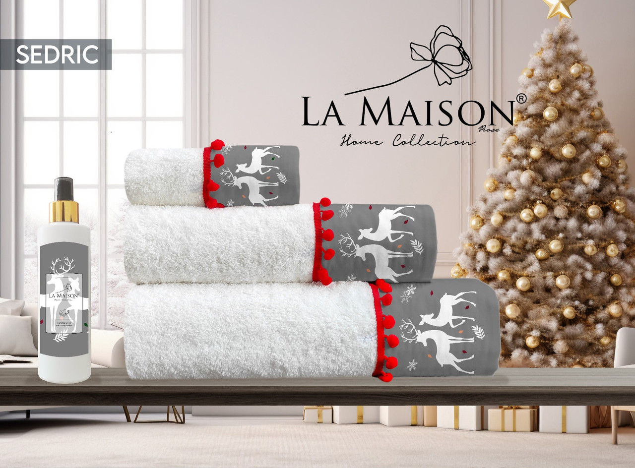 Подарунковий набір рушників La Maison, 3 шт. з ароматом Sedric, фото 1