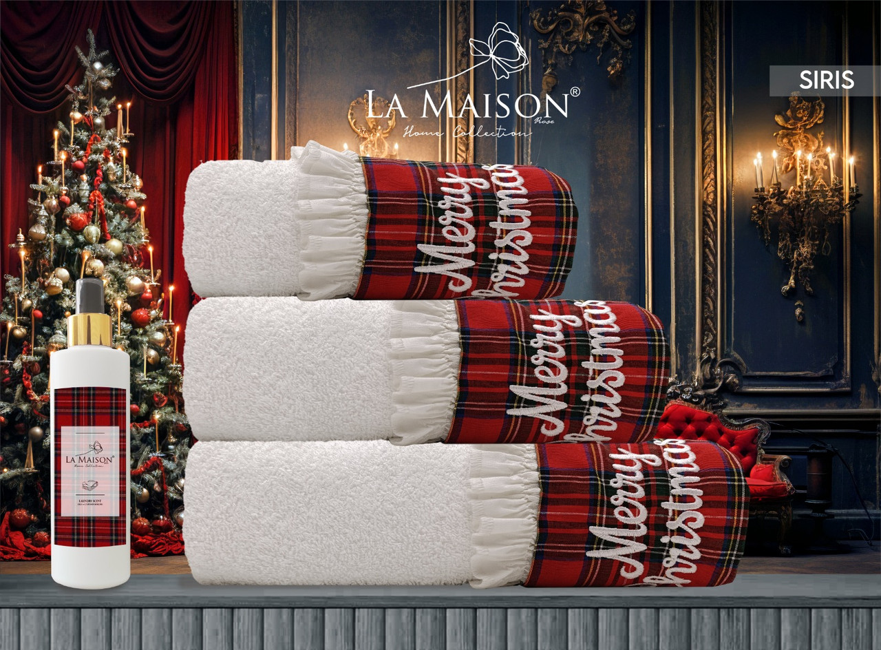 Подарунковий набір рушників La Maison, 3 шт. з ароматом Siris, фото 1