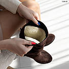 Коричневі замшеві зимові чоботи на невеликих підборах 36-41, фото 10