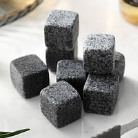 Набір натурального каміння для охолодження напоїв 8 каменів + тріски. Подарункове каміння замість льоду
