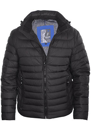 Куртка єврозима чоловіча Black Vinyl 24-C24-2317 чорна, фото 1
