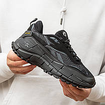 Зимові Чоловічі Кросівки Reebok Zig Kinetica 2.5 Edge Suede / Рибок Зіг Кінетика 2.5 Едж Суейд Чорні з Сірим, фото 4