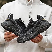 Зимові Чоловічі Кросівки Reebok Zig Kinetica 2.5 Edge Suede / Рибок Зіг Кінетика 2.5 Едж Суейд Чорні з Сірим, фото 3