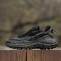 Зимові Чоловічі Кросівки Reebok Zig Kinetica 2.5 Edge Suede / Рибок Зіг Кінетика 2.5 Едж Суейд Чорні з Сірим, фото 5