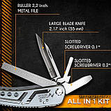 Портативний кишеньковий мультитул Мультитул Sanke rescue з нержавіючої сталі, фото 4