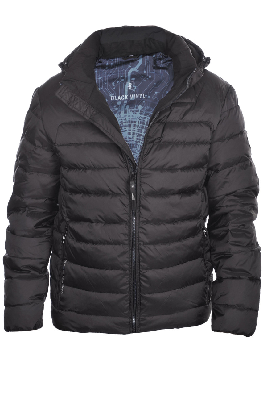 Куртка єврозима чоловіча Black Vinyl 24-C24-2525CQ чорна