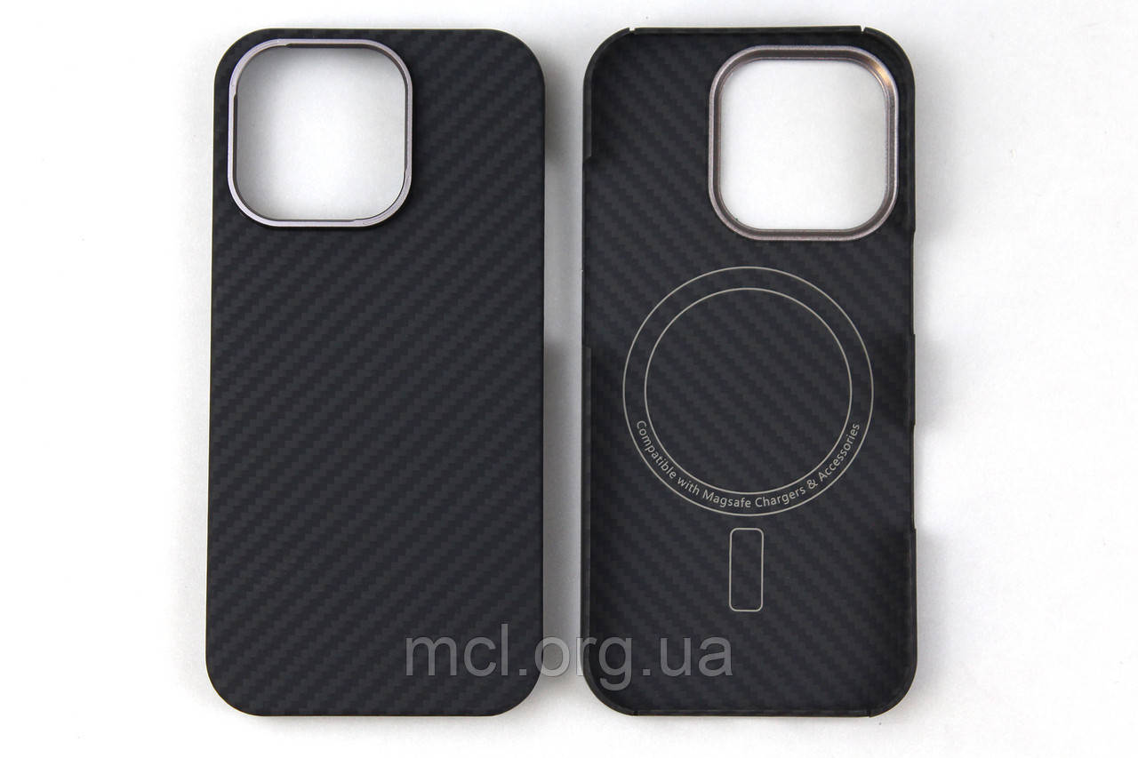 Карбоновий чохол для Apple iPhone 16 Pro Max Karbon case + MagSafe
