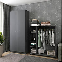 Шафа  Promo 2d  з полками колір графіт