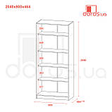 Шафа  Promo 2d  з полками колір дуб сонома, фото 3