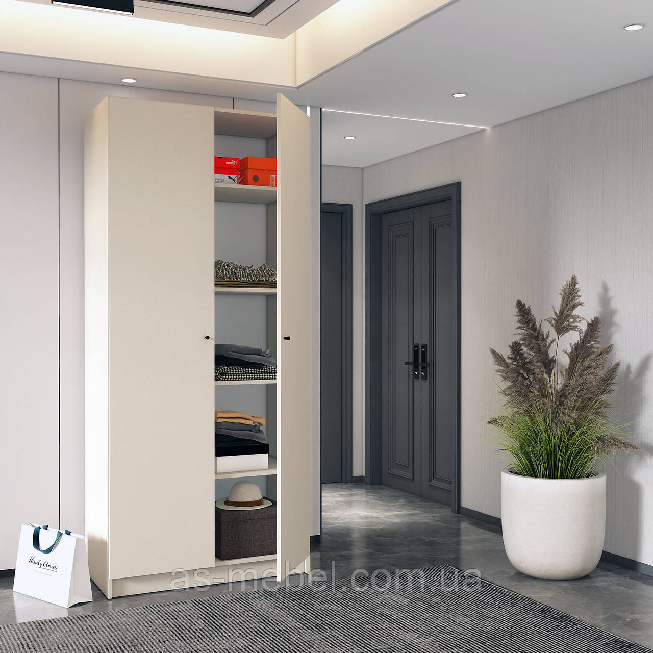 Шафа  Promo 2d  з полками колір кашемір, фото 1