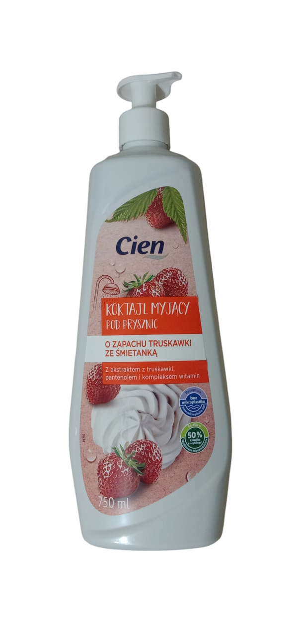 Гель для душу Cien (Полуниця з вершками) з дозатором 750 мл