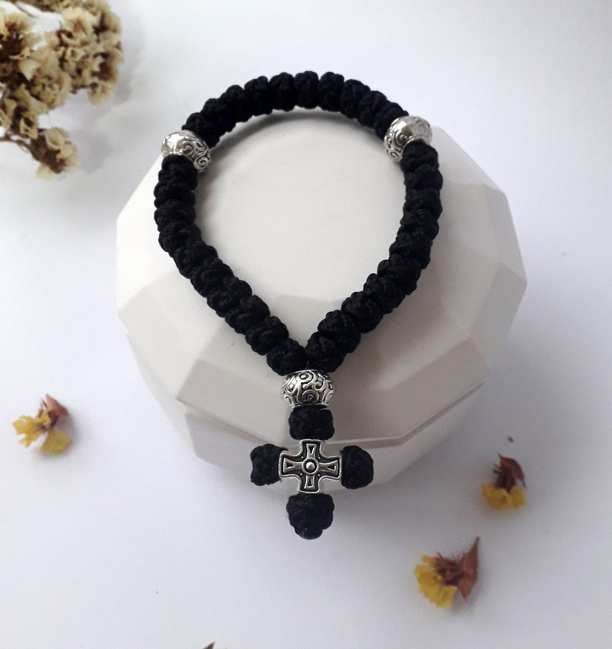 Подарункові чотки (чорна нитка), фото 1