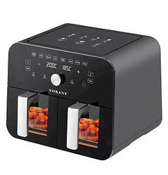 Мультипіч SOKANY SK-10008 аерогриль на 10 л Аерофритниця з таймером 2400 Вт