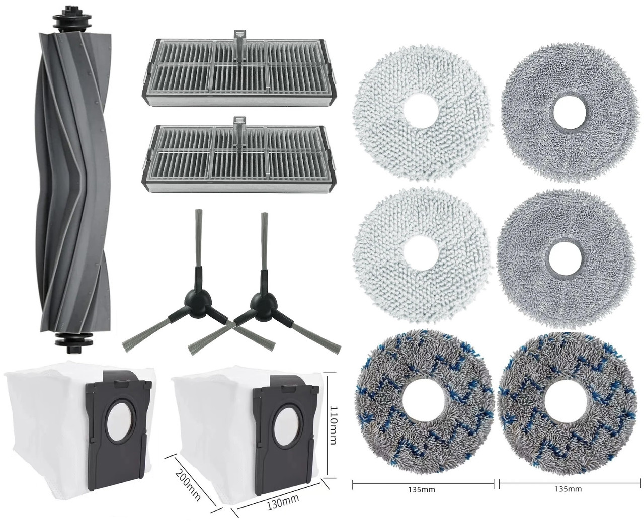 Набір максимальний №5 для робота-пилососа Dreame L10s Pro Ultra Heat ( RLL82CE ) / L10s Ultra Gen 2 ( RLL32SE )