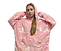 Світний плед-толстовка з рукавами і капюшоном Huggle Hoodie Stars Lumi 80х80см Jm, фото 2