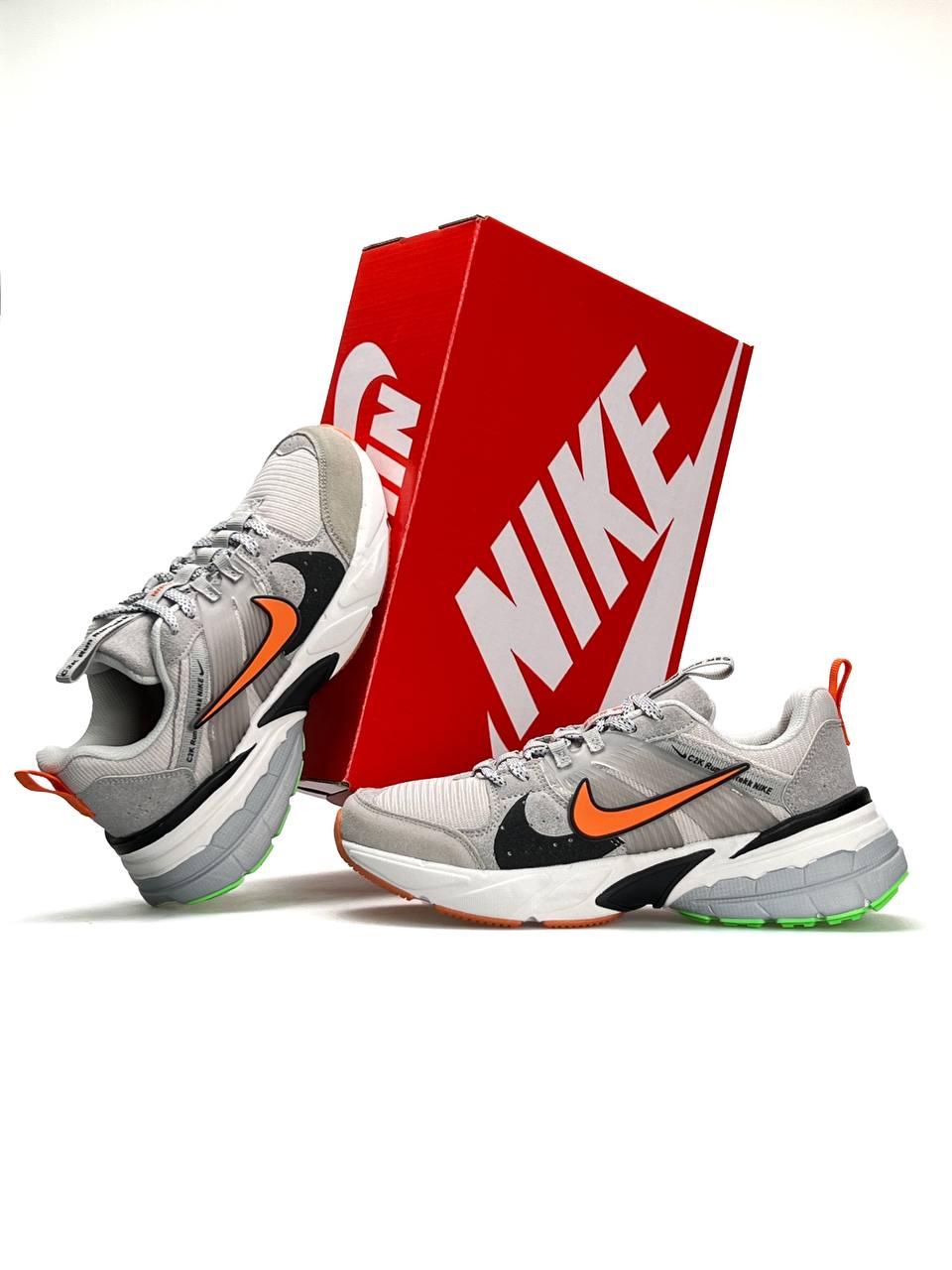 Чоловічі кросівки замша текстиль Nike C2K Run Runtekk Light Grey, кеди чоловічі Найк сірі. Чоловіче взуття