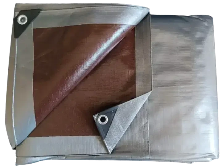 Тент 3х5 з кільцями, 210 г/м². ТМ "Plandeka/Wilmar" Gruba (Польща). Колір - сіро-коричневий, +/- 5%., фото 1