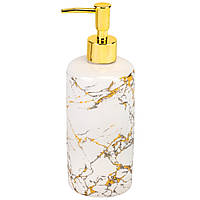 Диспенсер для мила "Мармур", білий 7х22 см