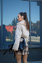 Модна жіноча вкорочена дублянка штучний дубляж Gs2718, фото 3