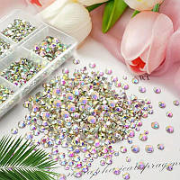 Набір декоративних стразів для манікюру та педикюру в кейсі з пінцетом і олівцем, Сяючий