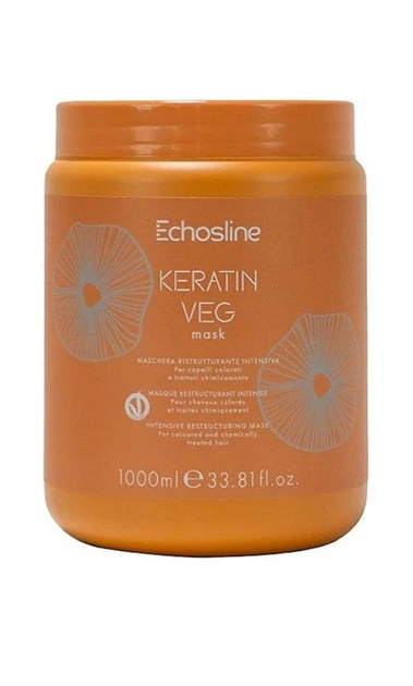 Echosline VEGAN Seliar Keratin Mask Кератинова маска для волосся, 1000 мл