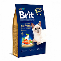Корм сухий Brit Premium Cat by Nature Adult Salmon для дорослих котів з лососем 8 кг