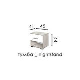 Спальня Франческа кашемір/кашемір/білий Модерн, фото 7