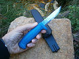 Ніж Morakniv Basic XS-546 Blue сталь Sandvik 12C27 Швеція 206 мм, фото 8