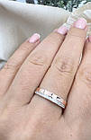 Срібні обручки кільця зі вставками із золота (Пара кілець), фото 3