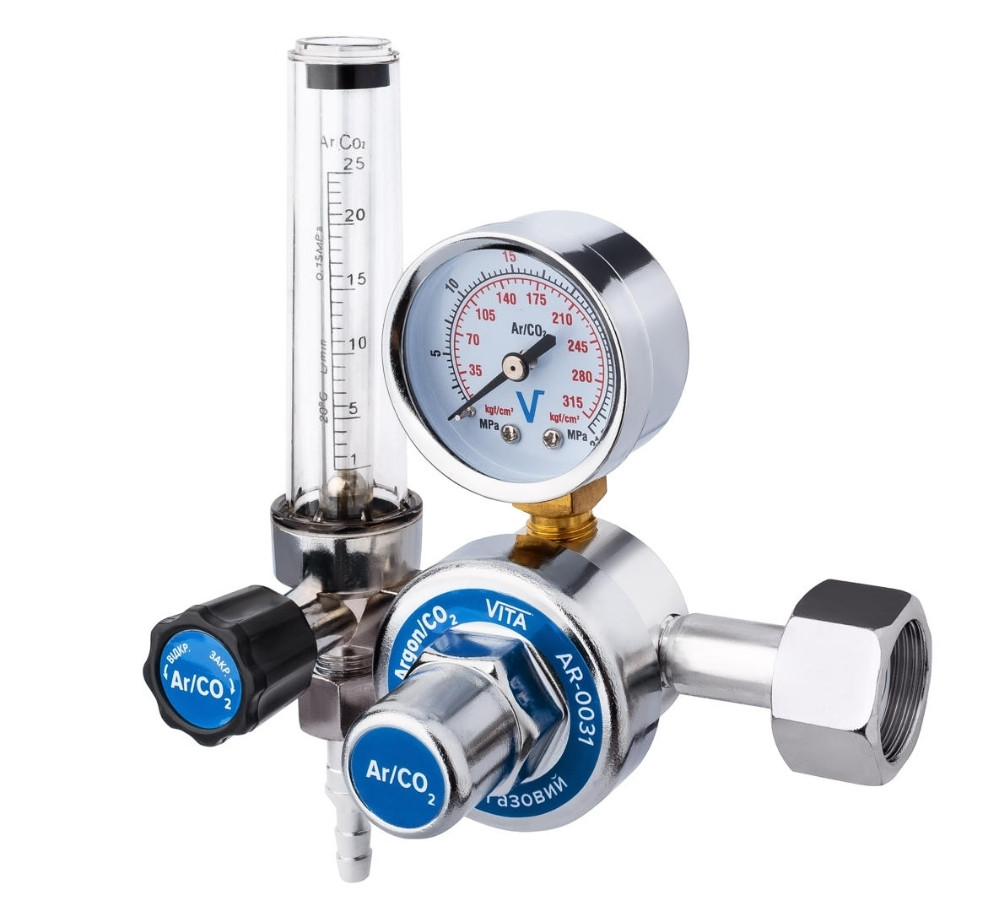 Редуктор-регулятор с манометром и ротаметром AR+СО2 (ID#2398552319 ...