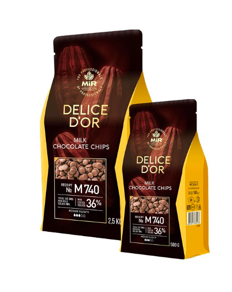 Шоколад молочний 36% Delice D’or М740 (MIR Chocolate) 2,5кг