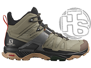 Чоловічі кросівки Саломон Salomon X Ultra 4 Gore-Tex Khaki Black L41739900125