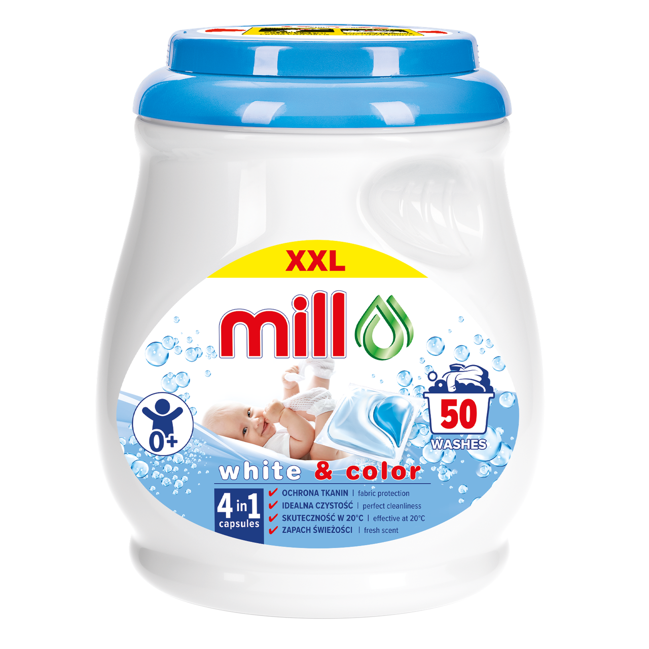 Капсули для прання 2в1 BABY 50 шт., ТМ MILL PROFESSIONAL