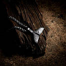 Чоловічий кулон підвіска з ланцюжком WHALE TAIL на шию з медичної сталі під срібло з Хвостом кита, фото 3