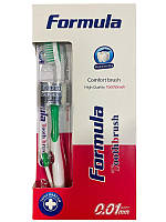 Зубна щітка FORMULA з силіконовою вставкою, що відкидається, для очищення 
язика, №2