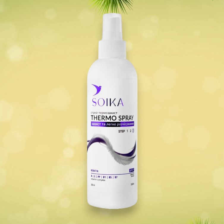 Спрей-термозахист для волосся Soika Легке розчісування 200 мл (4820206212924), фото 1