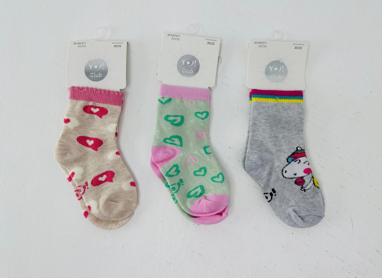 Носки бавовна Розмір дитячих шкарпеток 12-14 (1-2 роки) (04367(20-22)) Yoclub, фото 1