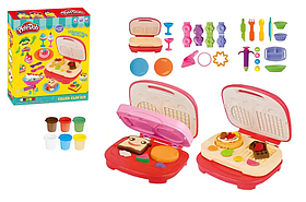 Тісто для ліплення пластилін 677-510 Вафельниця 6 баночок з тістом та аксесуари