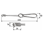 Ретрактор гострий 22 cм, три-зубий, J-19-147, фото 2