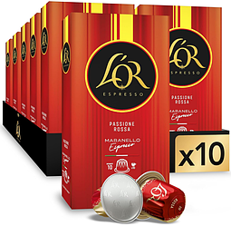 Сет 100 капсул Nespresso L’OR Passione Rossa Espresso Maranello FERRARY Edition