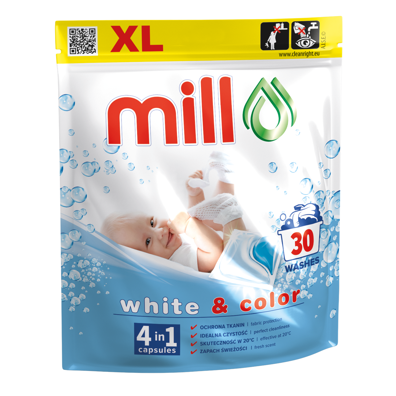 Капсули для прання BABY 30 шт., ТМ MILL PROFESSIONAL