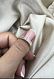 Срібні обручки кільця зі вставками із золота (Пара кілець), фото 6
