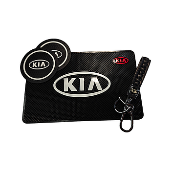 Комплект KIA (KIA) Брелок та антиковзкі килимки в авто.
