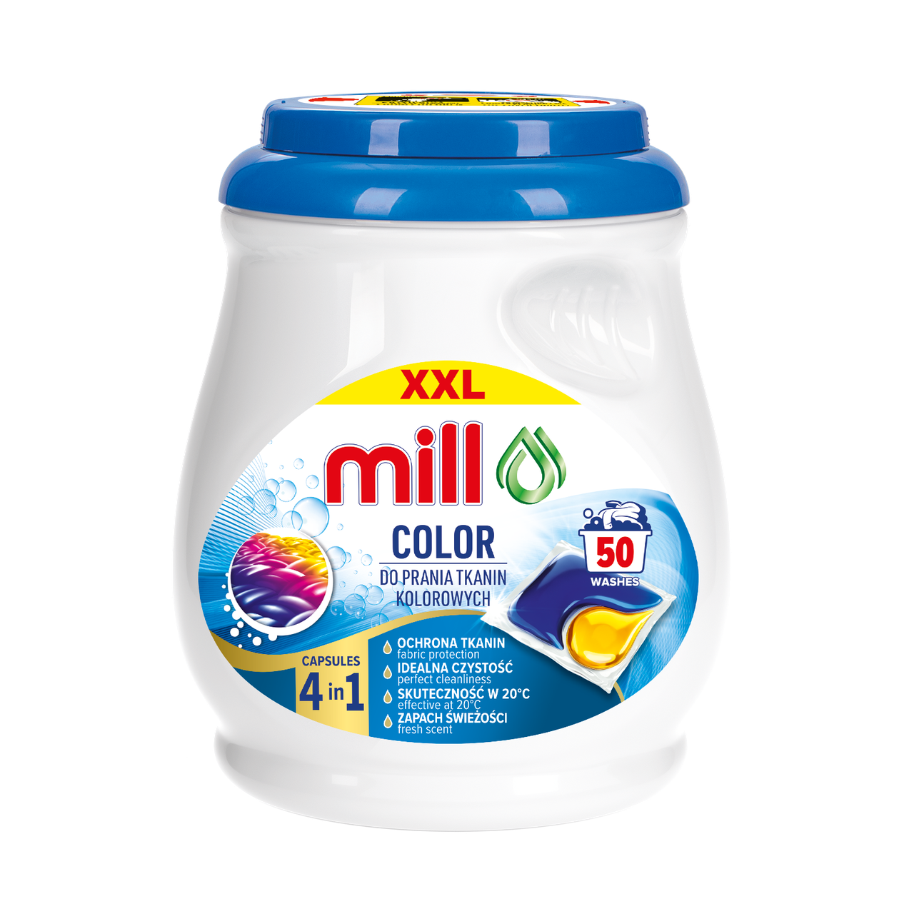 Капсули для прання Color 50 шт., ТМ MILL PROFESSIONAL