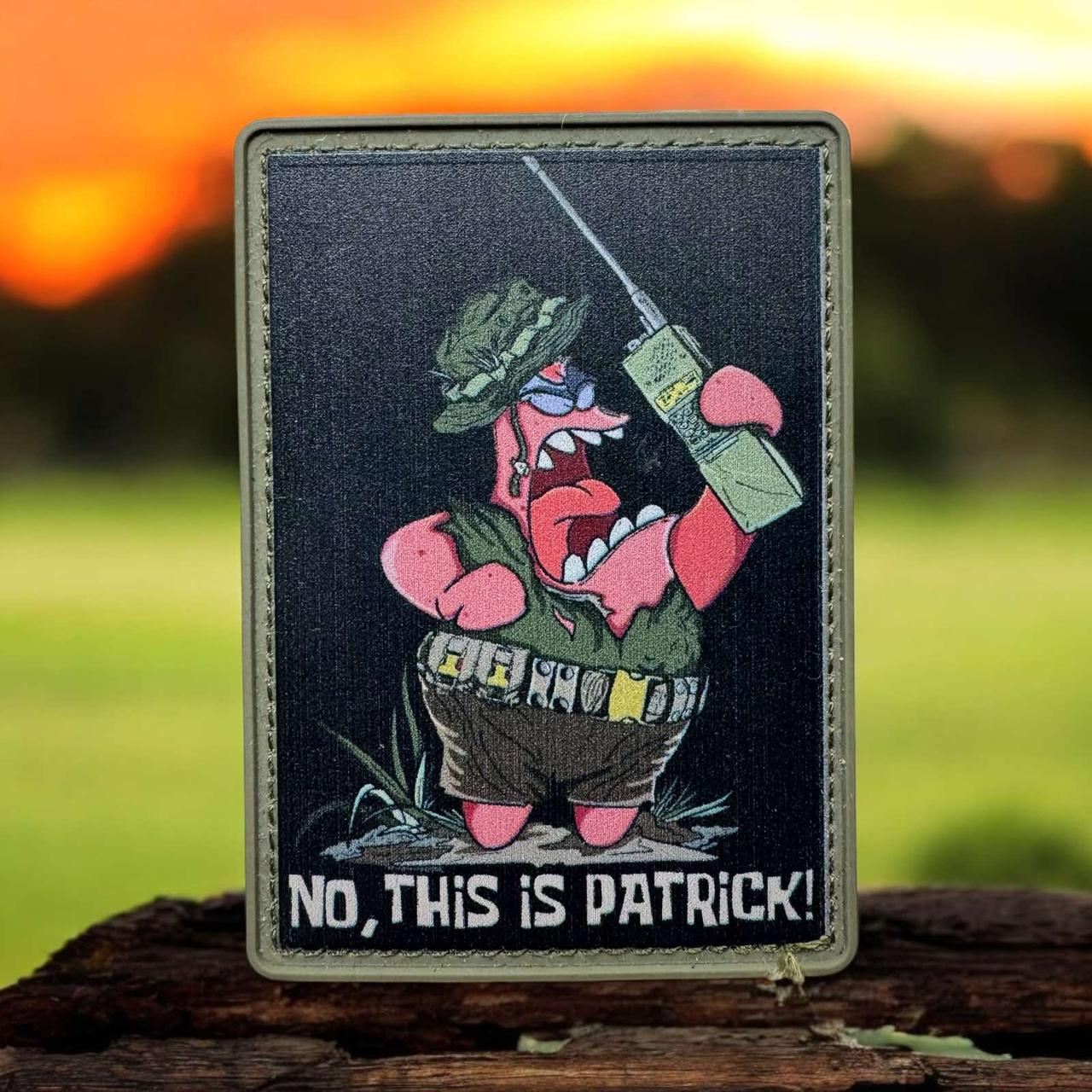 Шеврон no this is Patrick на липучці патрік пвх