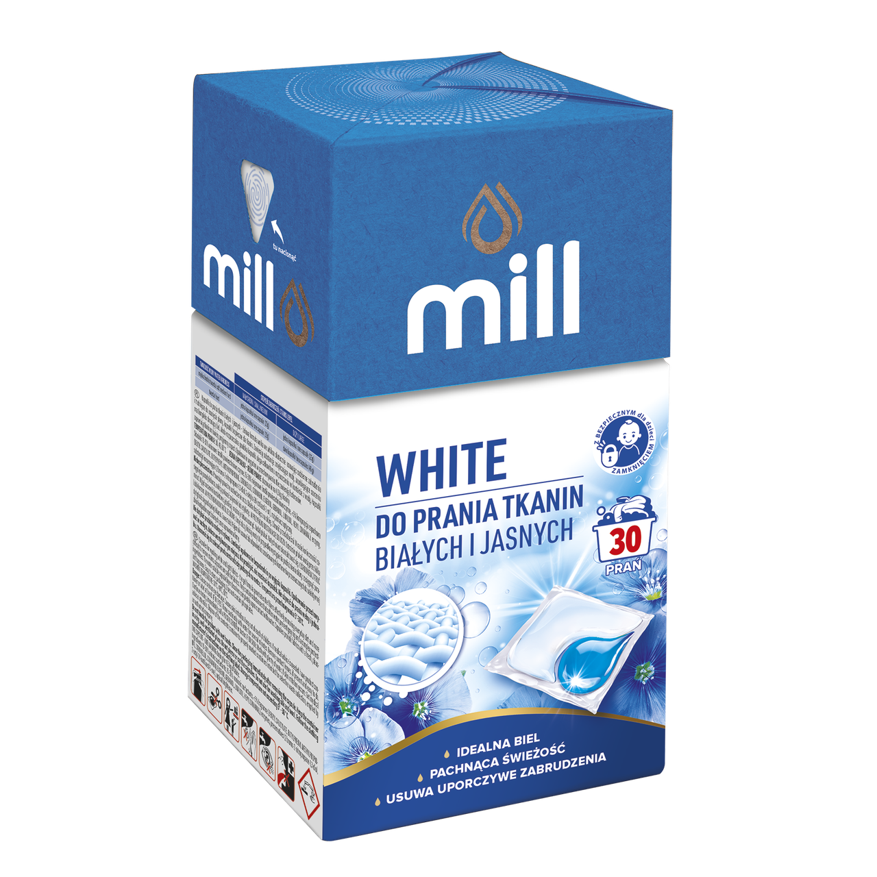 Капсули для прання WHITE 30 шт. (коробка), ТМ MILL PROFESSIONAL